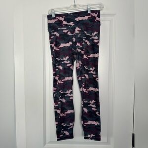 Fabletics Leggings - Pink and Black Camouflage